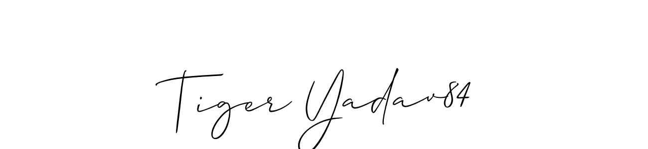 Use a signature maker to create a handwritten signature online. With this signature software, you can design (Allison_Script) your own signature for name Tiger Yadav84. Tiger Yadav84 signature style 2 images and pictures png