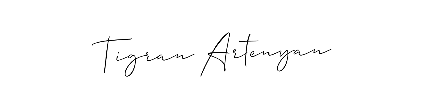 You should practise on your own different ways (Allison_Script) to write your name (Tigran Artenyan) in signature. don't let someone else do it for you. Tigran Artenyan signature style 2 images and pictures png