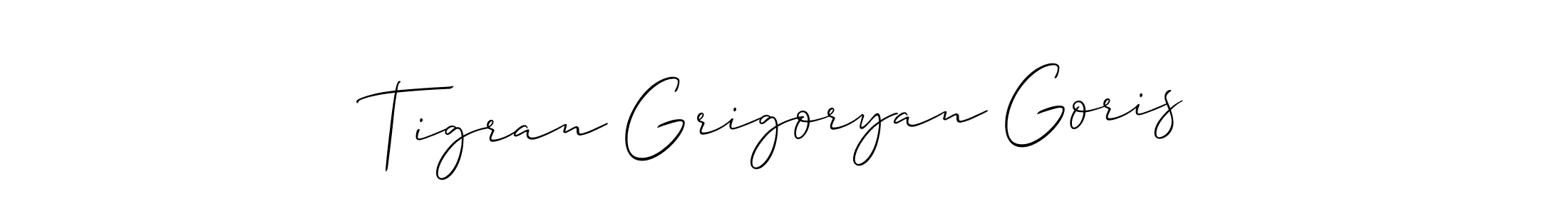 You should practise on your own different ways (Allison_Script) to write your name (Tigran Grigoryan Goris) in signature. don't let someone else do it for you. Tigran Grigoryan Goris signature style 2 images and pictures png