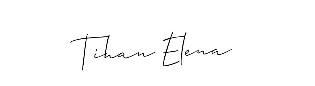 Design your own signature with our free online signature maker. With this signature software, you can create a handwritten (Allison_Script) signature for name Tihan Elena. Tihan Elena signature style 2 images and pictures png