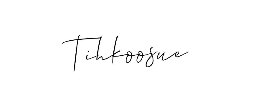 How to make Tihkoosue signature? Allison_Script is a professional autograph style. Create handwritten signature for Tihkoosue name. Tihkoosue signature style 2 images and pictures png