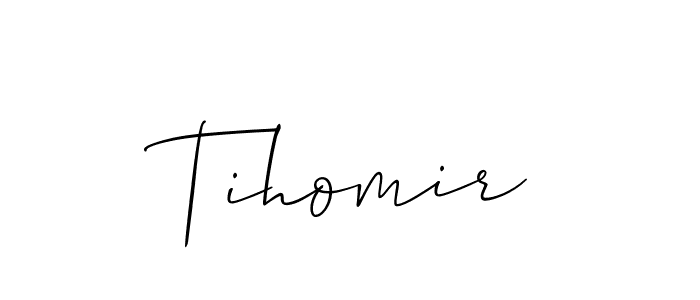 Create a beautiful signature design for name Tihomir. With this signature (Allison_Script) fonts, you can make a handwritten signature for free. Tihomir signature style 2 images and pictures png