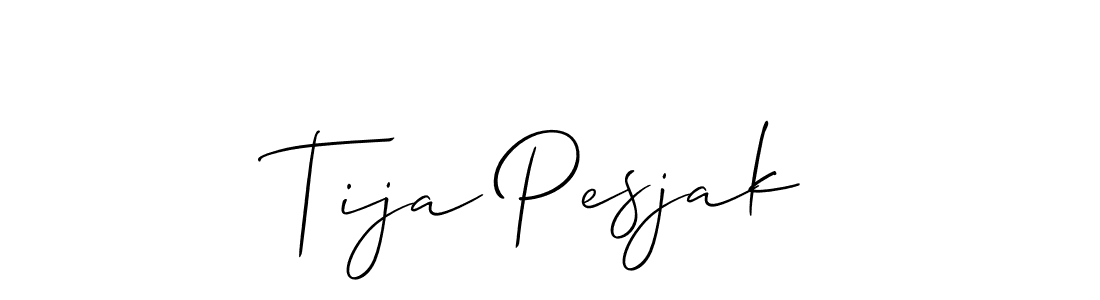 Also You can easily find your signature by using the search form. We will create Tija Pesjak name handwritten signature images for you free of cost using Allison_Script sign style. Tija Pesjak signature style 2 images and pictures png