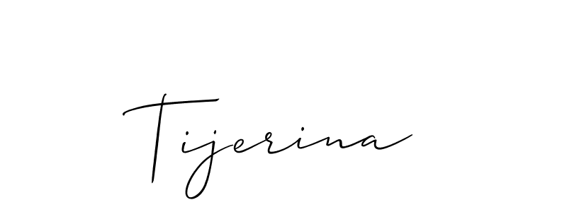 Tijerina stylish signature style. Best Handwritten Sign (Allison_Script) for my name. Handwritten Signature Collection Ideas for my name Tijerina. Tijerina signature style 2 images and pictures png