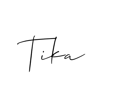 Also we have Tika name is the best signature style. Create professional handwritten signature collection using Allison_Script autograph style. Tika signature style 2 images and pictures png