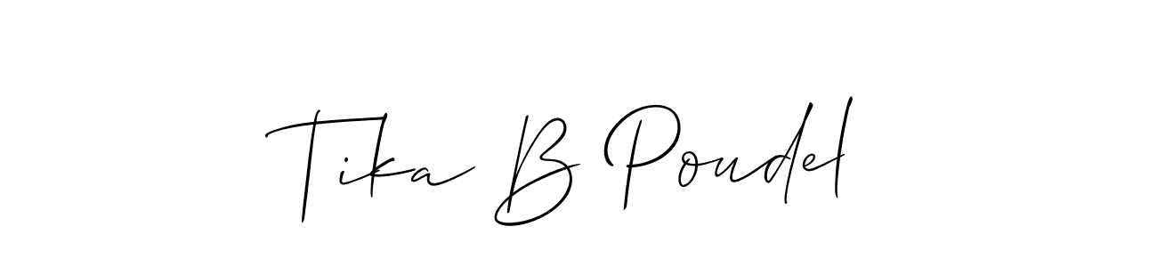 Best and Professional Signature Style for Tika B Poudel. Allison_Script Best Signature Style Collection. Tika B Poudel signature style 2 images and pictures png