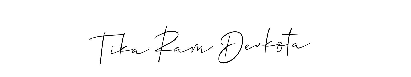 You can use this online signature creator to create a handwritten signature for the name Tika Ram Devkota. This is the best online autograph maker. Tika Ram Devkota signature style 2 images and pictures png