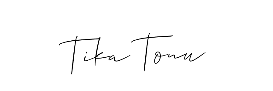 Also we have Tika Tonu name is the best signature style. Create professional handwritten signature collection using Allison_Script autograph style. Tika Tonu signature style 2 images and pictures png