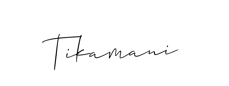It looks lik you need a new signature style for name Tikamani. Design unique handwritten (Allison_Script) signature with our free signature maker in just a few clicks. Tikamani signature style 2 images and pictures png