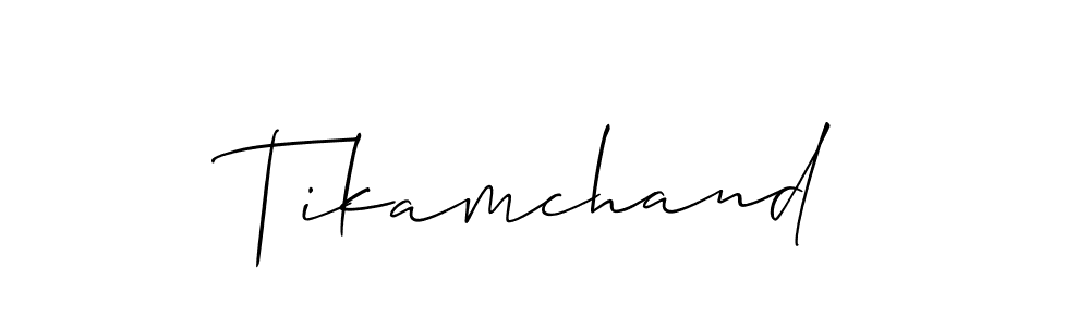 How to make Tikamchand name signature. Use Allison_Script style for creating short signs online. This is the latest handwritten sign. Tikamchand signature style 2 images and pictures png