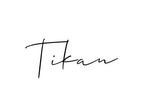 Also we have Tikan name is the best signature style. Create professional handwritten signature collection using Allison_Script autograph style. Tikan signature style 2 images and pictures png