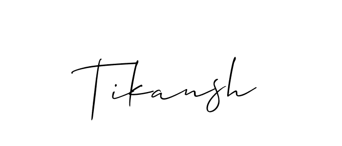 Once you've used our free online signature maker to create your best signature Allison_Script style, it's time to enjoy all of the benefits that Tikansh name signing documents. Tikansh signature style 2 images and pictures png