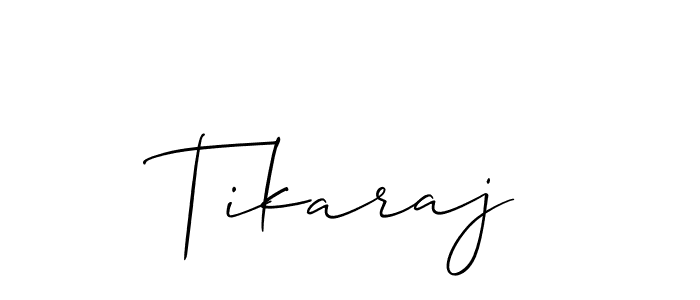 How to make Tikaraj signature? Allison_Script is a professional autograph style. Create handwritten signature for Tikaraj name. Tikaraj signature style 2 images and pictures png