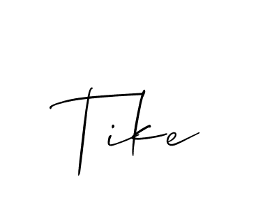 You should practise on your own different ways (Allison_Script) to write your name (Tike) in signature. don't let someone else do it for you. Tike signature style 2 images and pictures png