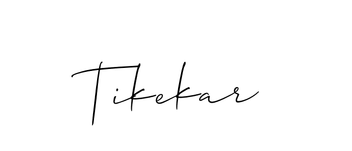Also You can easily find your signature by using the search form. We will create Tikekar name handwritten signature images for you free of cost using Allison_Script sign style. Tikekar signature style 2 images and pictures png