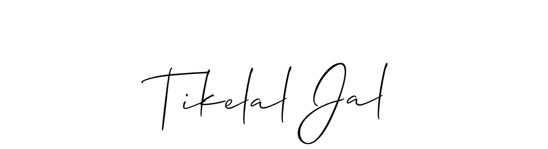 Allison_Script is a professional signature style that is perfect for those who want to add a touch of class to their signature. It is also a great choice for those who want to make their signature more unique. Get Tikelal Jal name to fancy signature for free. Tikelal Jal signature style 2 images and pictures png