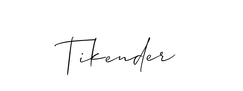 Similarly Allison_Script is the best handwritten signature design. Signature creator online .You can use it as an online autograph creator for name Tikender. Tikender signature style 2 images and pictures png