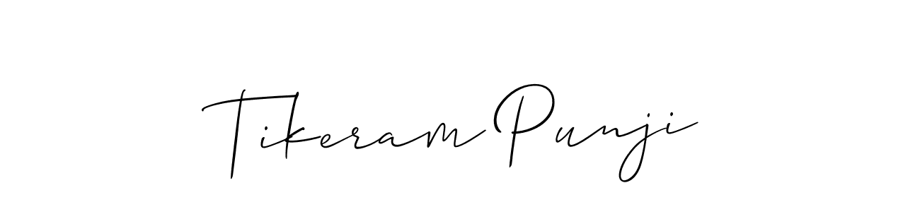 Make a short Tikeram Punji signature style. Manage your documents anywhere anytime using Allison_Script. Create and add eSignatures, submit forms, share and send files easily. Tikeram Punji signature style 2 images and pictures png