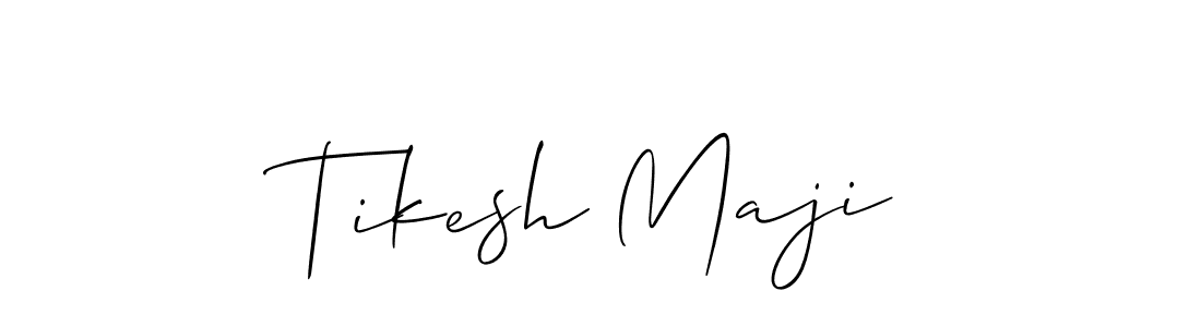 Allison_Script is a professional signature style that is perfect for those who want to add a touch of class to their signature. It is also a great choice for those who want to make their signature more unique. Get Tikesh Maji name to fancy signature for free. Tikesh Maji signature style 2 images and pictures png