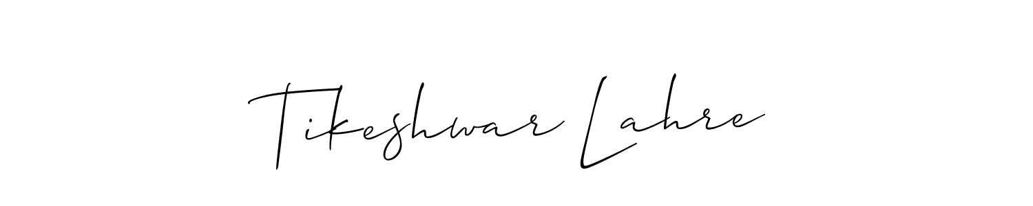 Design your own signature with our free online signature maker. With this signature software, you can create a handwritten (Allison_Script) signature for name Tikeshwar Lahre. Tikeshwar Lahre signature style 2 images and pictures png