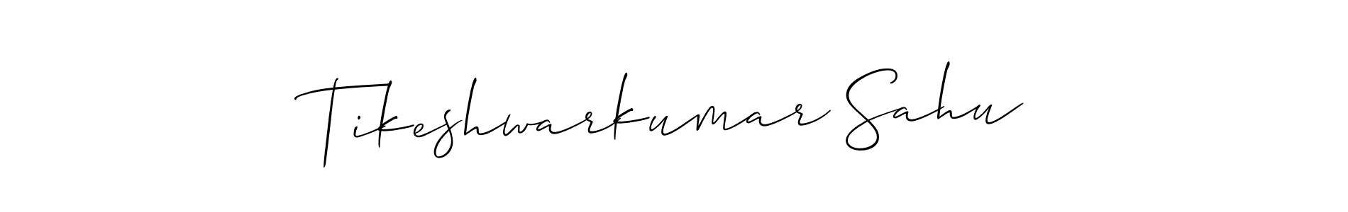 Create a beautiful signature design for name Tikeshwarkumar Sahu. With this signature (Allison_Script) fonts, you can make a handwritten signature for free. Tikeshwarkumar Sahu signature style 2 images and pictures png