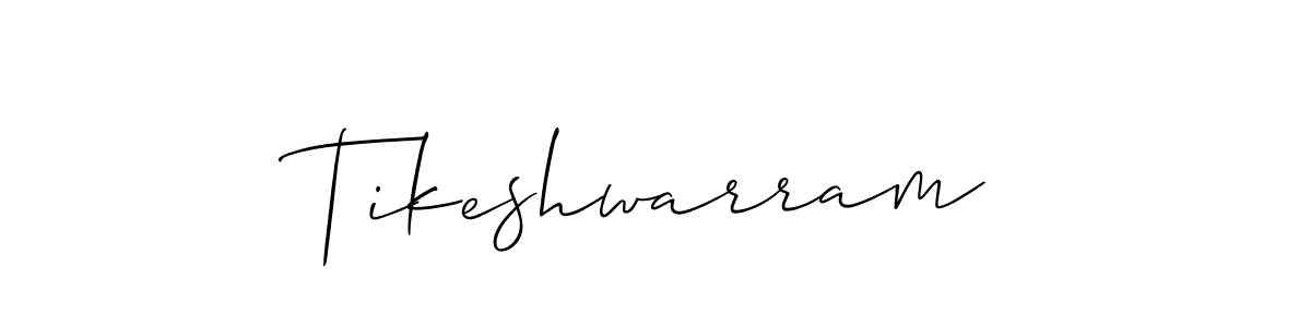 Create a beautiful signature design for name Tikeshwarram. With this signature (Allison_Script) fonts, you can make a handwritten signature for free. Tikeshwarram signature style 2 images and pictures png