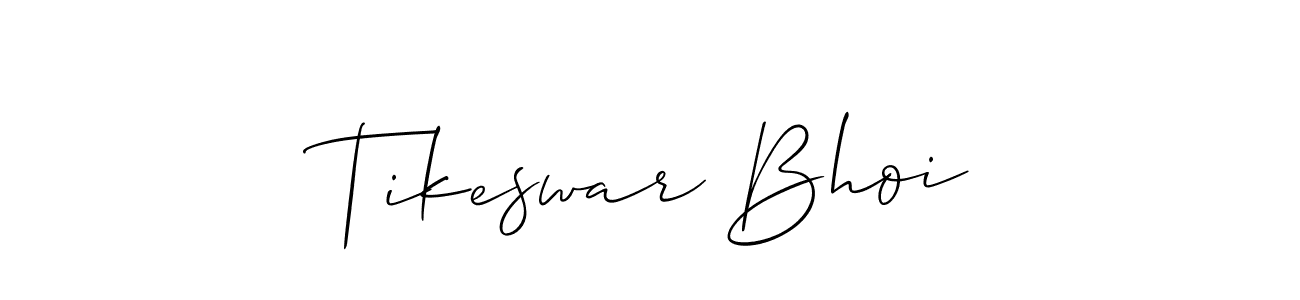 The best way (Allison_Script) to make a short signature is to pick only two or three words in your name. The name Tikeswar Bhoi include a total of six letters. For converting this name. Tikeswar Bhoi signature style 2 images and pictures png