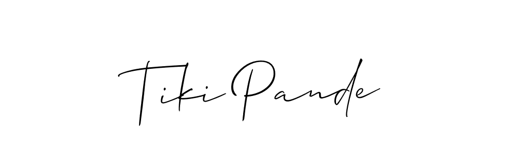 This is the best signature style for the Tiki Pande name. Also you like these signature font (Allison_Script). Mix name signature. Tiki Pande signature style 2 images and pictures png