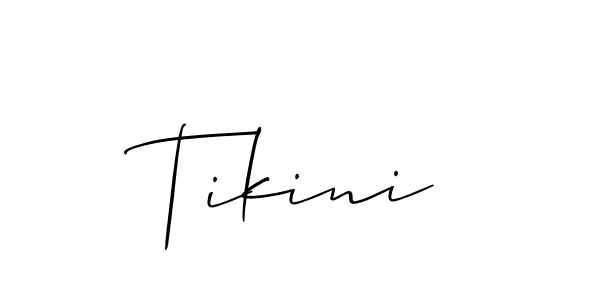 You should practise on your own different ways (Allison_Script) to write your name (Tikini) in signature. don't let someone else do it for you. Tikini signature style 2 images and pictures png