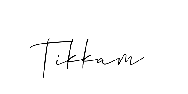 You should practise on your own different ways (Allison_Script) to write your name (Tikkam) in signature. don't let someone else do it for you. Tikkam signature style 2 images and pictures png