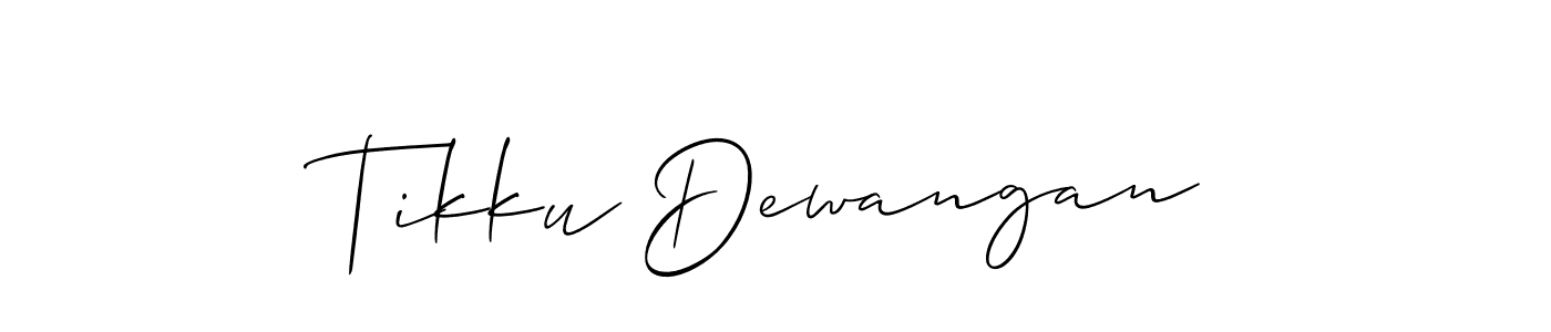 How to Draw Tikku Dewangan signature style? Allison_Script is a latest design signature styles for name Tikku Dewangan. Tikku Dewangan signature style 2 images and pictures png