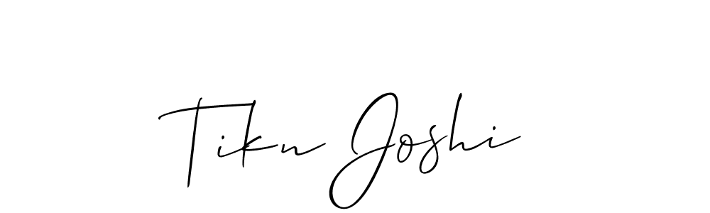 Design your own signature with our free online signature maker. With this signature software, you can create a handwritten (Allison_Script) signature for name Tikn Joshi. Tikn Joshi signature style 2 images and pictures png