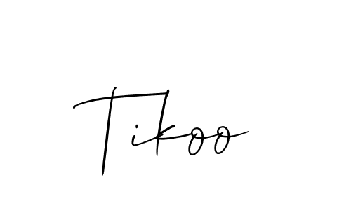 Make a beautiful signature design for name Tikoo. With this signature (Allison_Script) style, you can create a handwritten signature for free. Tikoo signature style 2 images and pictures png