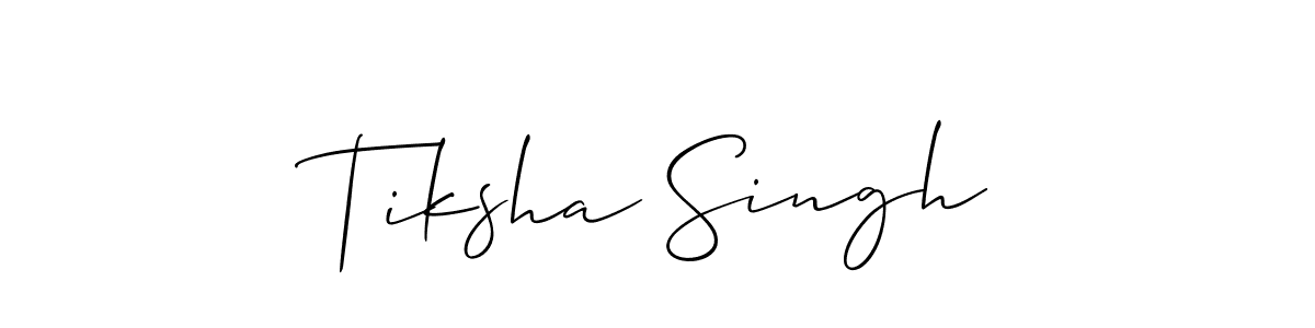if you are searching for the best signature style for your name Tiksha Singh. so please give up your signature search. here we have designed multiple signature styles  using Allison_Script. Tiksha Singh signature style 2 images and pictures png