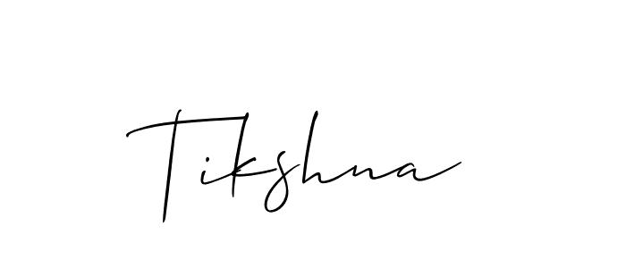 Allison_Script is a professional signature style that is perfect for those who want to add a touch of class to their signature. It is also a great choice for those who want to make their signature more unique. Get Tikshna name to fancy signature for free. Tikshna signature style 2 images and pictures png