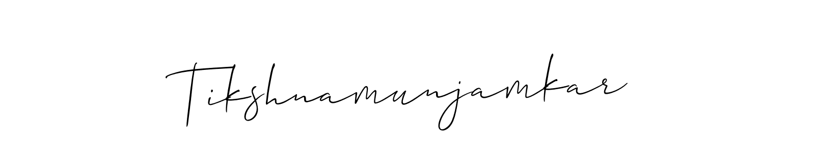 Tikshnamunjamkar stylish signature style. Best Handwritten Sign (Allison_Script) for my name. Handwritten Signature Collection Ideas for my name Tikshnamunjamkar. Tikshnamunjamkar signature style 2 images and pictures png