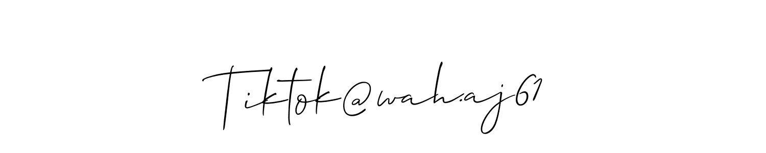 Use a signature maker to create a handwritten signature online. With this signature software, you can design (Allison_Script) your own signature for name Tiktok@wah.aj61. Tiktok@wah.aj61 signature style 2 images and pictures png