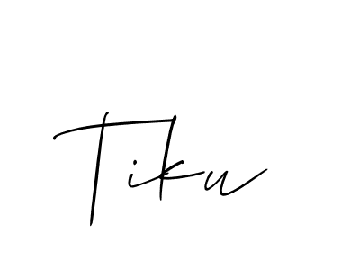Tiku stylish signature style. Best Handwritten Sign (Allison_Script) for my name. Handwritten Signature Collection Ideas for my name Tiku. Tiku signature style 2 images and pictures png