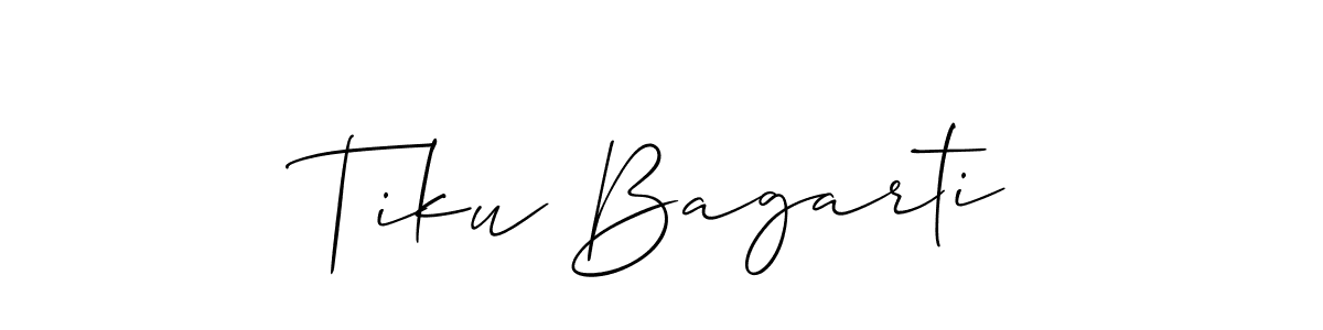 Make a beautiful signature design for name Tiku Bagarti. With this signature (Allison_Script) style, you can create a handwritten signature for free. Tiku Bagarti signature style 2 images and pictures png