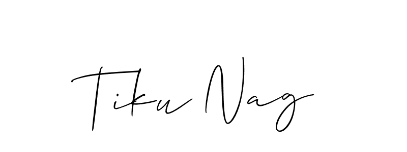 How to make Tiku Nag signature? Allison_Script is a professional autograph style. Create handwritten signature for Tiku Nag name. Tiku Nag signature style 2 images and pictures png