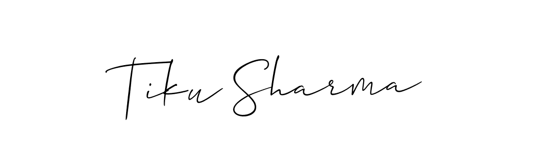 It looks lik you need a new signature style for name Tiku Sharma. Design unique handwritten (Allison_Script) signature with our free signature maker in just a few clicks. Tiku Sharma signature style 2 images and pictures png