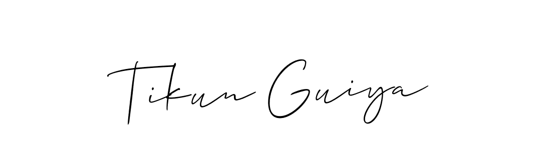 Tikun Guiya stylish signature style. Best Handwritten Sign (Allison_Script) for my name. Handwritten Signature Collection Ideas for my name Tikun Guiya. Tikun Guiya signature style 2 images and pictures png