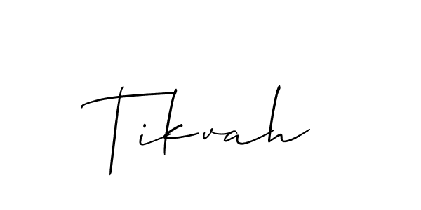 You should practise on your own different ways (Allison_Script) to write your name (Tikvah) in signature. don't let someone else do it for you. Tikvah signature style 2 images and pictures png