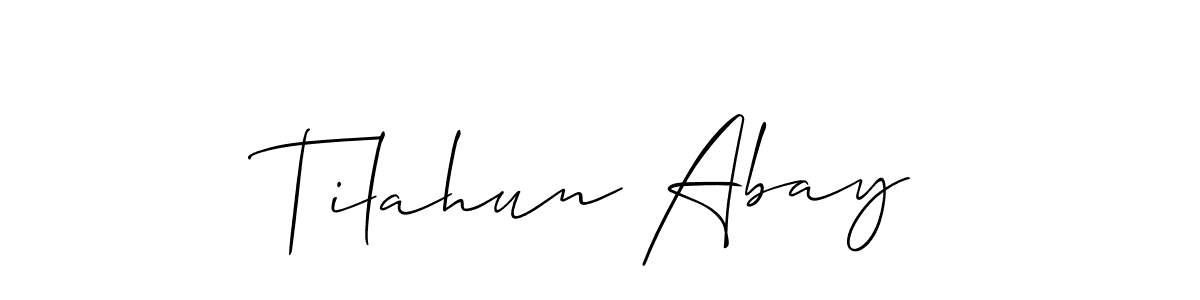 Once you've used our free online signature maker to create your best signature Allison_Script style, it's time to enjoy all of the benefits that Tilahun Abay name signing documents. Tilahun Abay signature style 2 images and pictures png