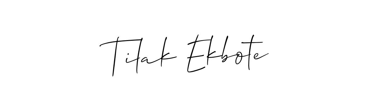 Best and Professional Signature Style for Tilak Ekbote. Allison_Script Best Signature Style Collection. Tilak Ekbote signature style 2 images and pictures png