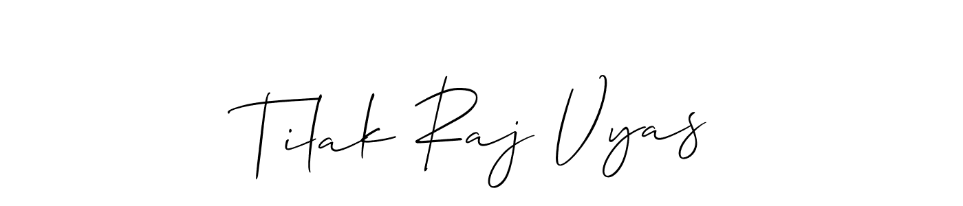 Make a short Tilak Raj Vyas signature style. Manage your documents anywhere anytime using Allison_Script. Create and add eSignatures, submit forms, share and send files easily. Tilak Raj Vyas signature style 2 images and pictures png