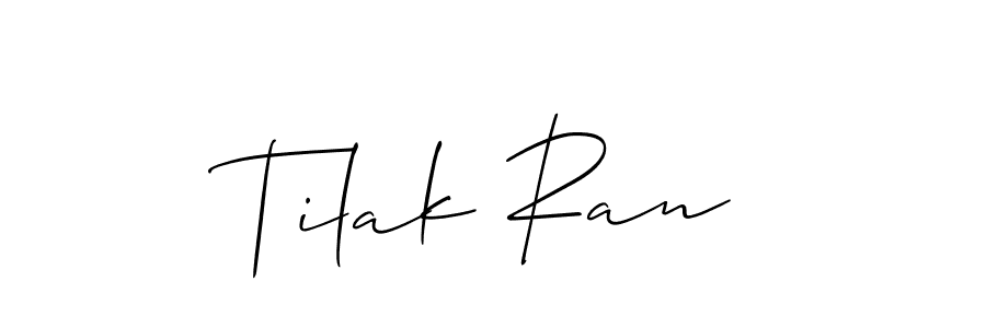 Also we have Tilak Ran name is the best signature style. Create professional handwritten signature collection using Allison_Script autograph style. Tilak Ran signature style 2 images and pictures png