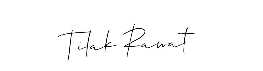 This is the best signature style for the Tilak Rawat name. Also you like these signature font (Allison_Script). Mix name signature. Tilak Rawat signature style 2 images and pictures png