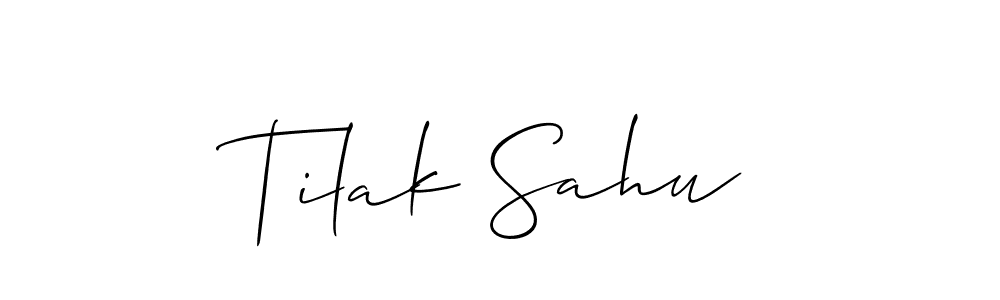 How to Draw Tilak Sahu signature style? Allison_Script is a latest design signature styles for name Tilak Sahu. Tilak Sahu signature style 2 images and pictures png