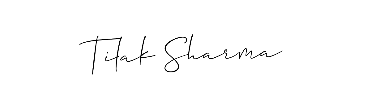 How to make Tilak Sharma signature? Allison_Script is a professional autograph style. Create handwritten signature for Tilak Sharma name. Tilak Sharma signature style 2 images and pictures png